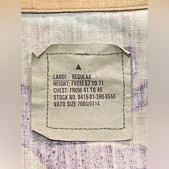 1999 Used US Air Force Woodland Camouflage Coat-Shirt Men’s Large Regular - Picture 4 of 5